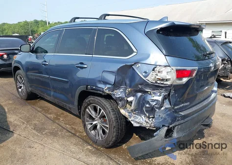 2016 Toyota Highlander Xle V6 from USA, damaged, VIN 5TDJKRFH1GS308849